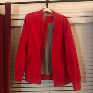 Mens Red Bomber Jacket